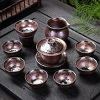 Sunset Tenmoku Jian Zhan Tea Set