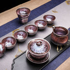 Sunset Tenmoku Jian Zhan Tea Set