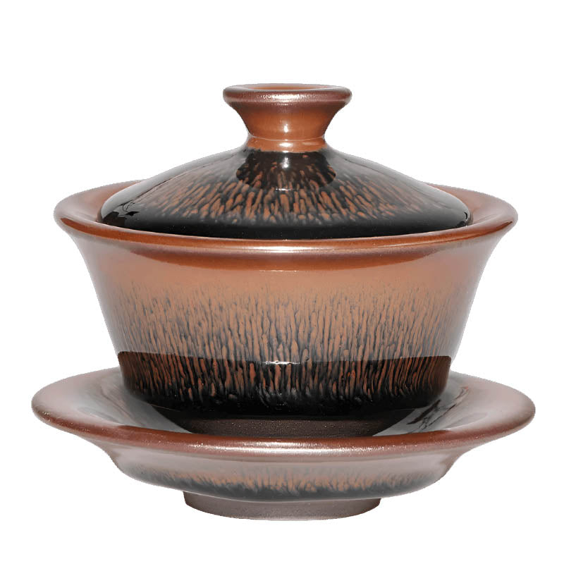Hare's Fur Gaiwan Tenmoku Set