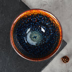 Blue Peacock Jianzhan Tenmoku Tea Cup