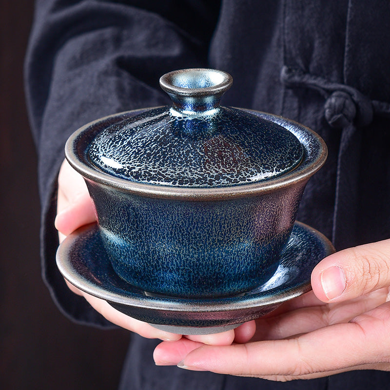 Kirin Gaiwan Tenmoku Tea Set