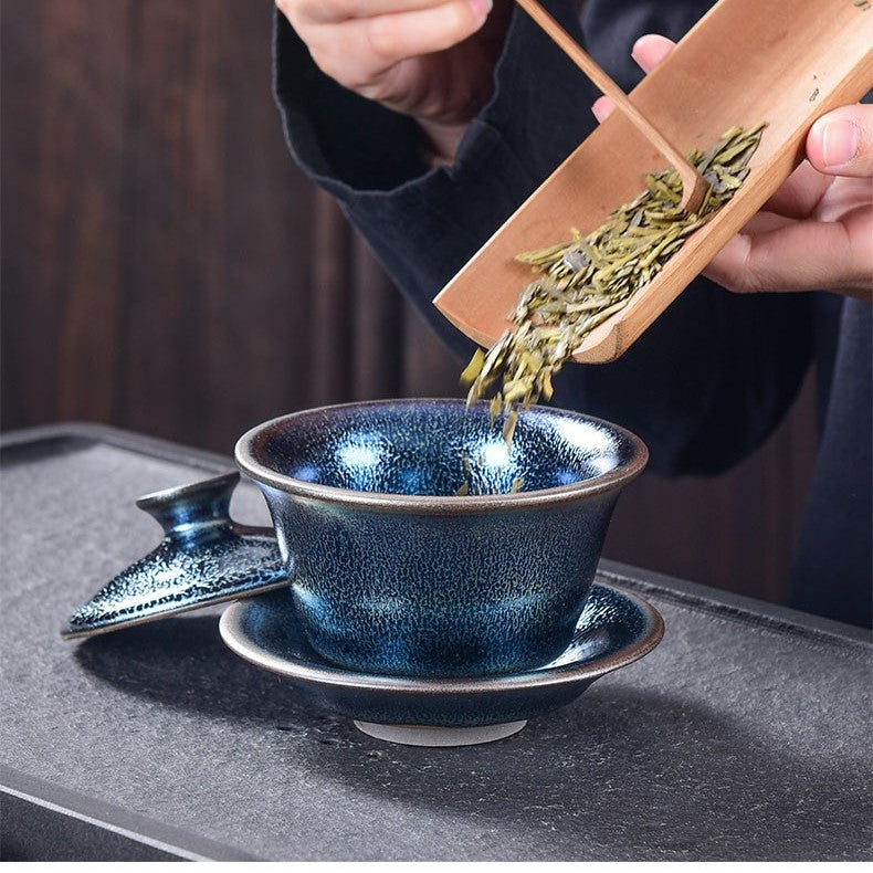 Kirin Gaiwan Tenmoku Tea Set