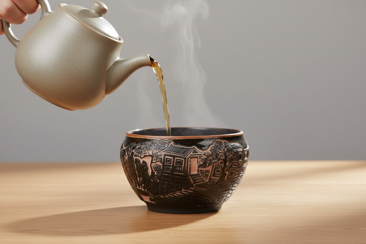 Unique Artisian Porcelain Tea Cup Gift Home Decor Decorative Bowl