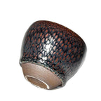 Partridge Jianzhan Tenmoku Oval Tea Cup Brown