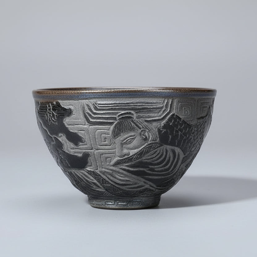 Porcelain Carving First Emperor of China Qin Shi Huang