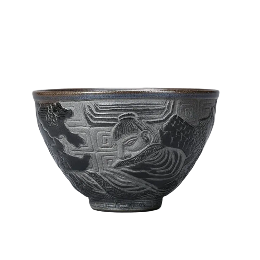 Porcelain Carving First Emperor of China Qin Shi Huang