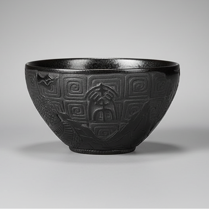 Carving Tea Bowl First Emperor of China Qin Shi Huang