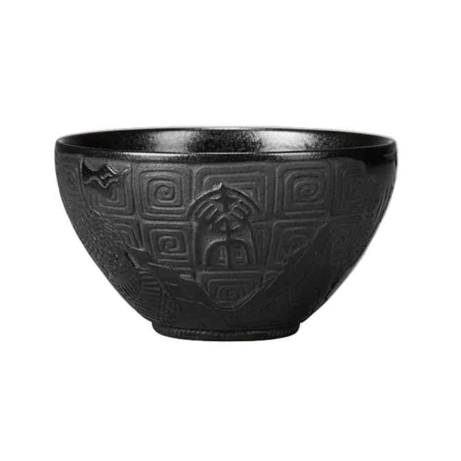 Carving Tea Bowl First Emperor of China Qin Shi Huang