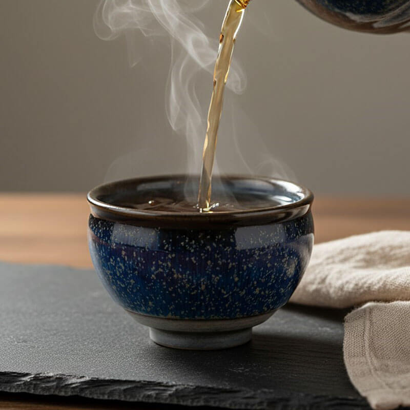 Handmade Moonlit Jian Ware Tenmoku Tea Cup – CarvedWare