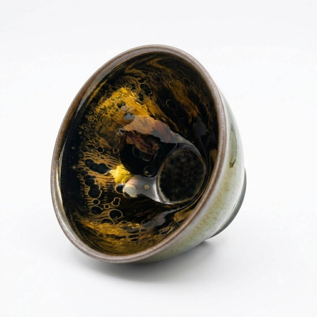 Golden Yohen Tenmoku Tea Cup