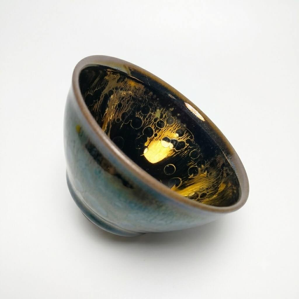 Golden Yohen Tenmoku Tea Cup
