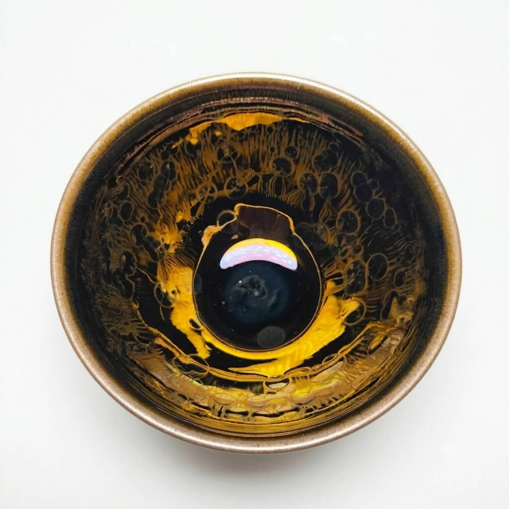 Golden Yohen Tenmoku Tea Cup