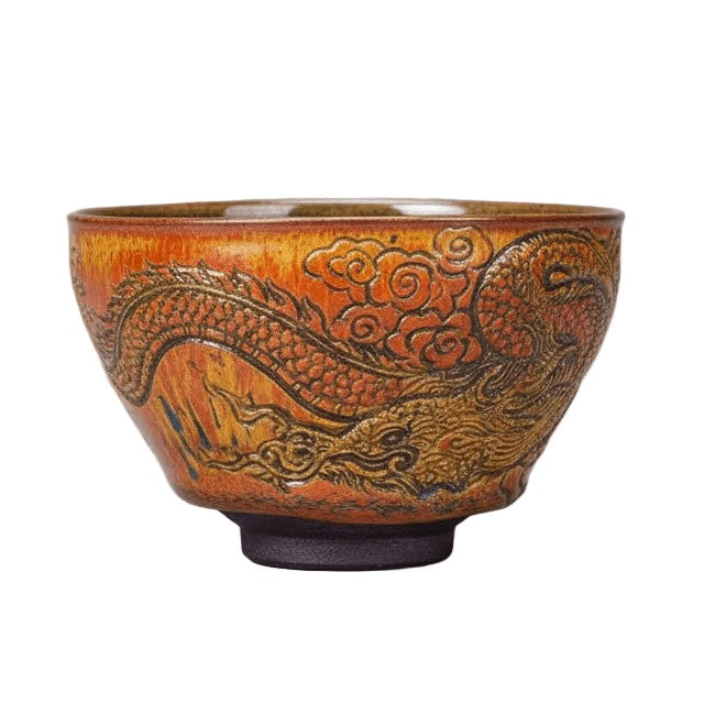 Hand-carved Porcelain Bowl Dragon