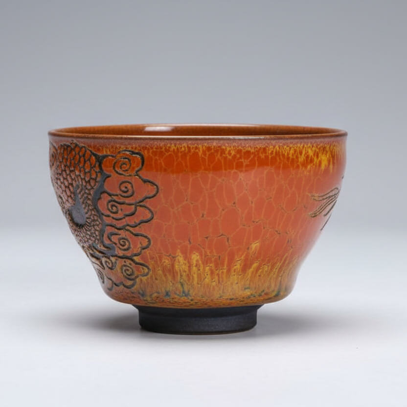 Hand-carved Porcelain Bowl - Dragon