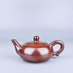 Tenmoku Jian zhan Iron Red Flat XiShi Teapot