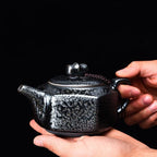 Tenmoku Jian zhan Oil Spot Hexagonal Teapot
