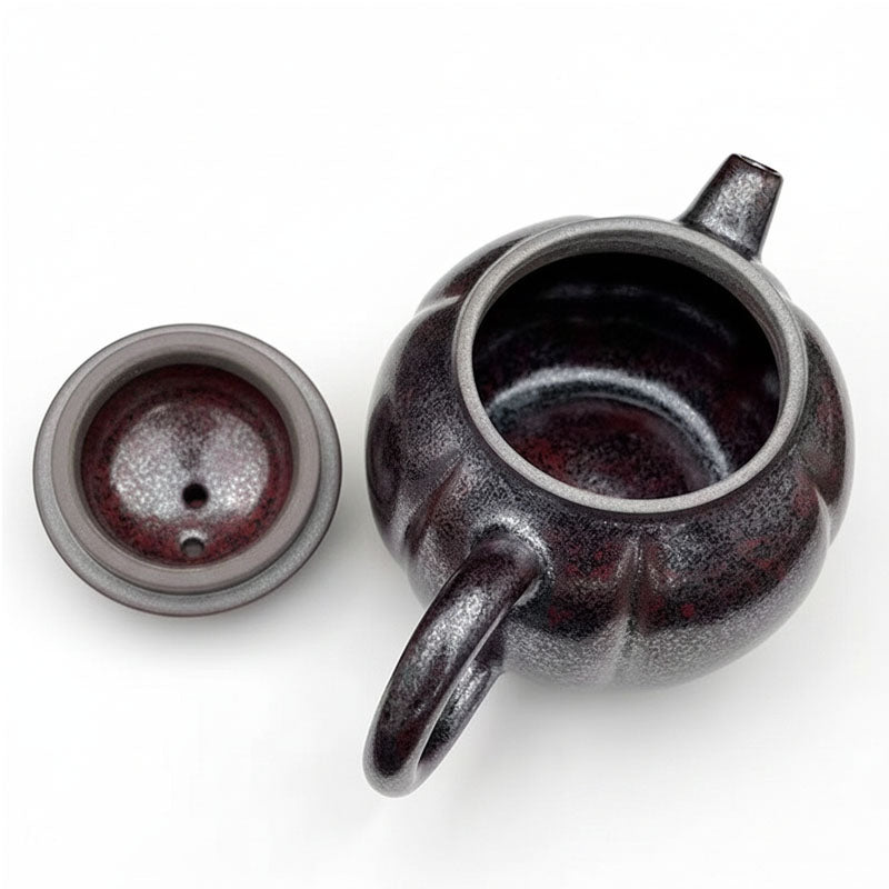 Ceramic Lantern Jian Zhan Tenmoku Glaze Teapot