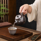 Ceramic Lantern Jian Zhan Tenmoku Glaze Teapot