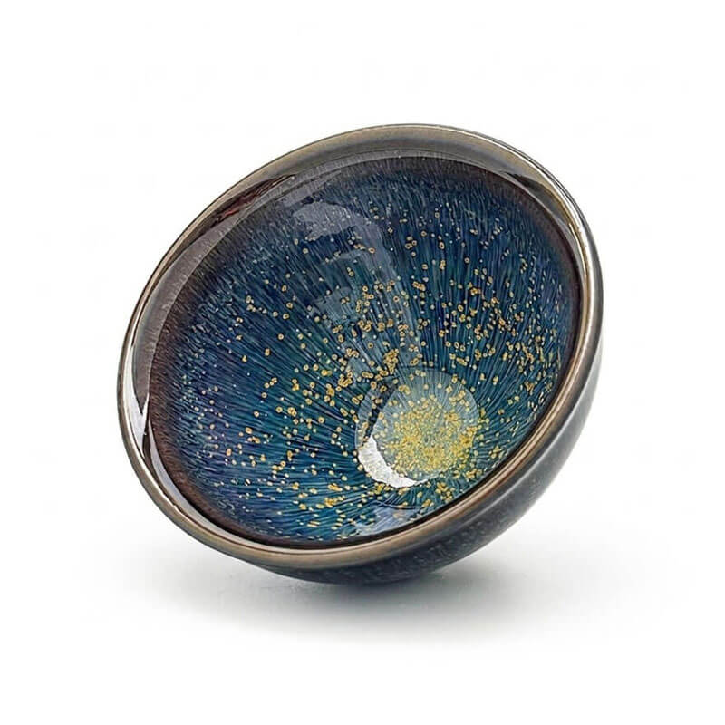 Moonlit Blossom Jian Ware Tenmoku Tea Cup