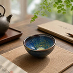 Moonlit Blossom Jian Ware Tenmoku Tea Cup