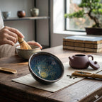Moonlit Blossom Jian Ware Tenmoku Tea Cup