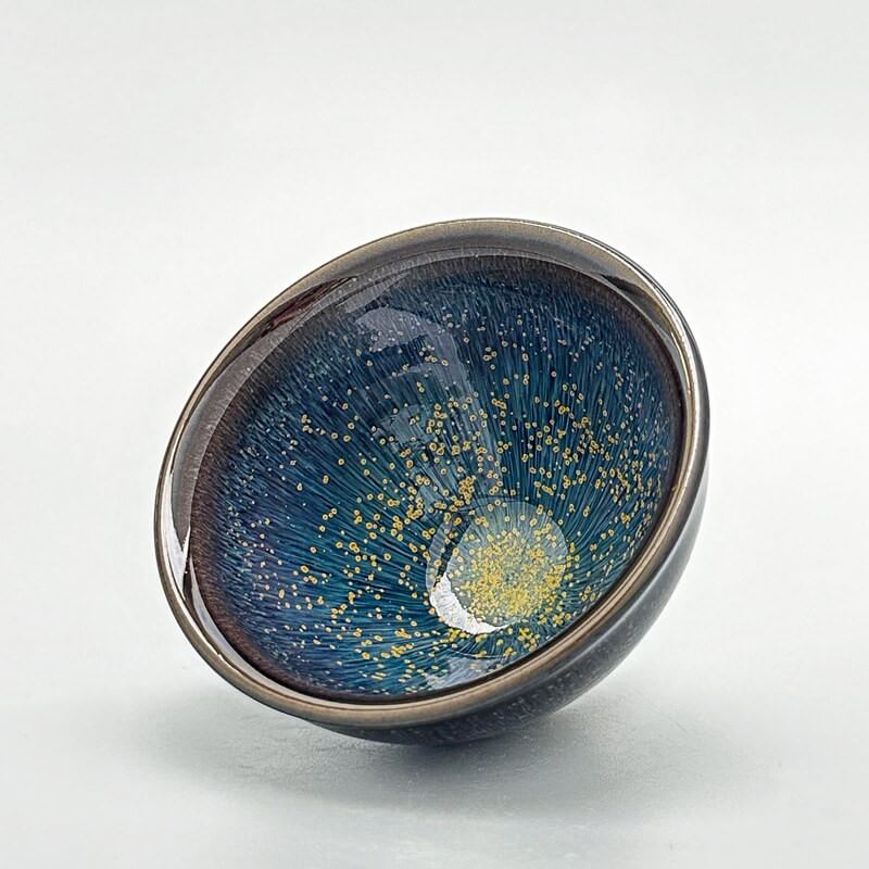 Moonlit Blossom Jian Ware Tenmoku Tea Cup