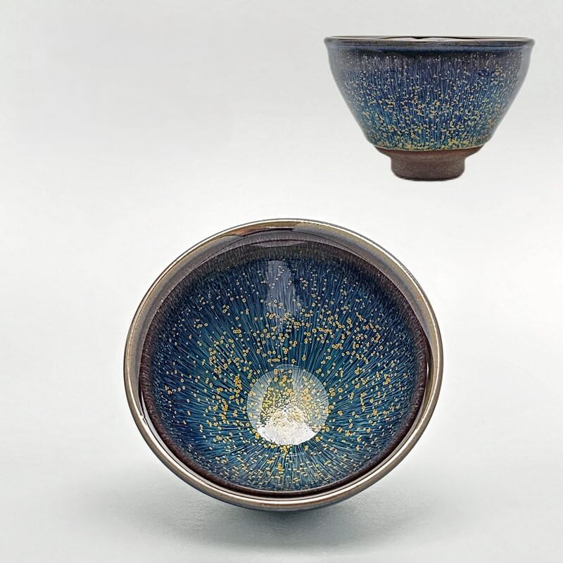 Moonlit Blossom Jian Ware Tenmoku Tea Cup