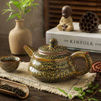Miniature Essence Partridge Jian Zhan Tenmoku Gongfu Teapot 