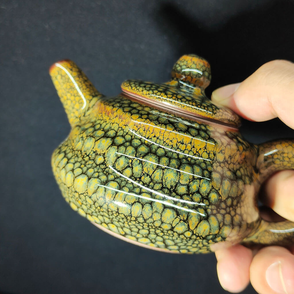 Miniature Essence Partridge Jian Zhan Tenmoku Gongfu Teapot 