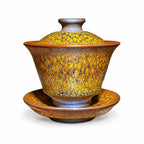 Tenmoku Partridge Gaiwan Tea Set With Saucer – Handmade Jian Zhan