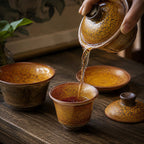 Tenmoku Partridge Gaiwan Tea Set With Saucer – Handmade Jian Zhan