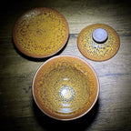 Tenmoku Partridge Gaiwan Tea Set With Saucer – Handmade Jian Zhan
