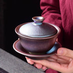 Colourful Jian Zhan Tenmoku Pink Tea Gaiwan