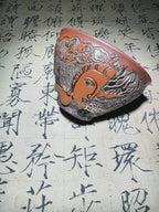 Carved Porcelain Tea Cup - Half Buddha Whole Self