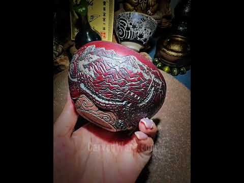 Hand-Carved Porcelain Tea Bowl -Great Wall
