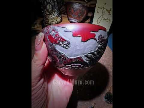 Hand-carved Porcelain - Dragon and Horse