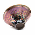 Purple Golden Tenmoku Black Glaze Jian Zhan Oil Spot Bowl