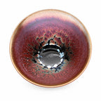 Purple Golden Tenmoku Black Glaze Jian Zhan Oil Spot Bowl