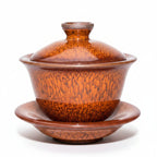 Red Partridge Jian Ware Tenmoku Gaiwan Tea Set