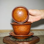 Red Partridge Jian Ware Tenmoku Gaiwan Tea Set