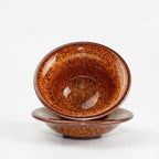 Red Partridge Jian Ware Tenmoku Gaiwan Tea Set