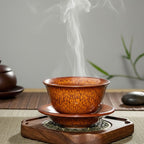 Red Partridge Jian Ware Tenmoku Gaiwan Tea Set