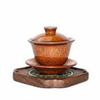Red Partridge Jian Ware Tenmoku Gaiwan Tea Set