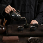 Hare's Fur Phoenix Tenmoku Teapot