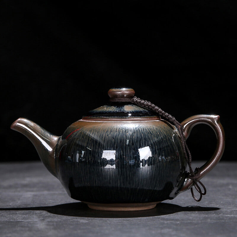 Hare's Fur Phoenix Tenmoku Teapot – Artisan Ceramic – CarvedWare
