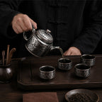 Handmade Tenmoku Oil Spot Dezhong Teapot