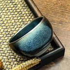 Lotus Kirin Feng Shui Tenmoku Tea Cup Pottery