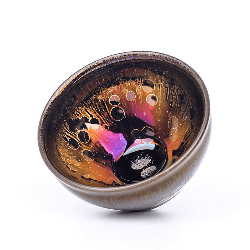 Yohen Tenmoku Jian Zhan Oil Spots Tea Cup