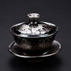 Jian Ware Yuteki Tenmoku Gaiwan With Saucer